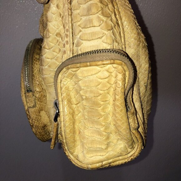 PRADA Limited Edition Tan Beige Python Snakeskin Leather Hobo Bag Purse Handbag - Picture 5 of 16